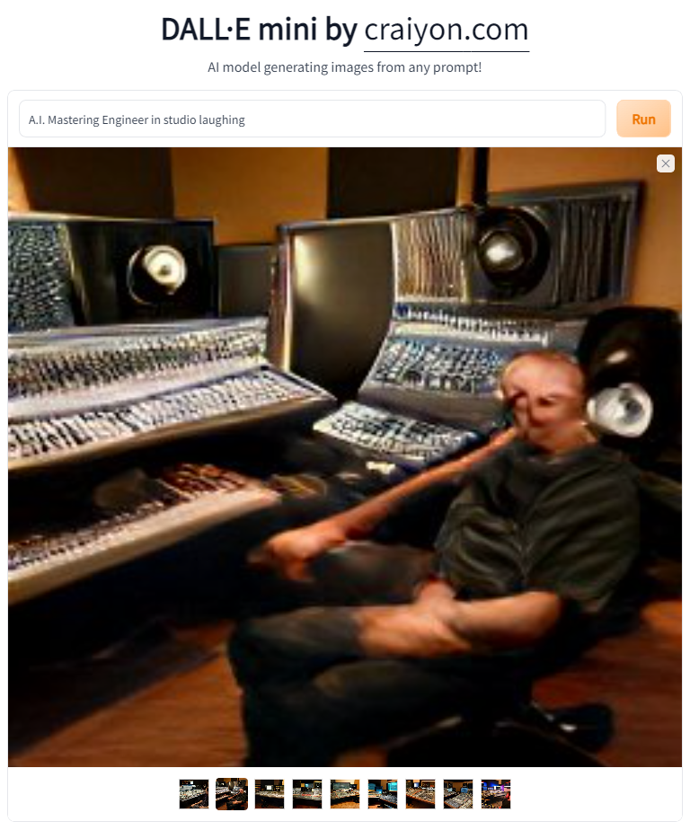 AI mastering engineer in studio laughing.png