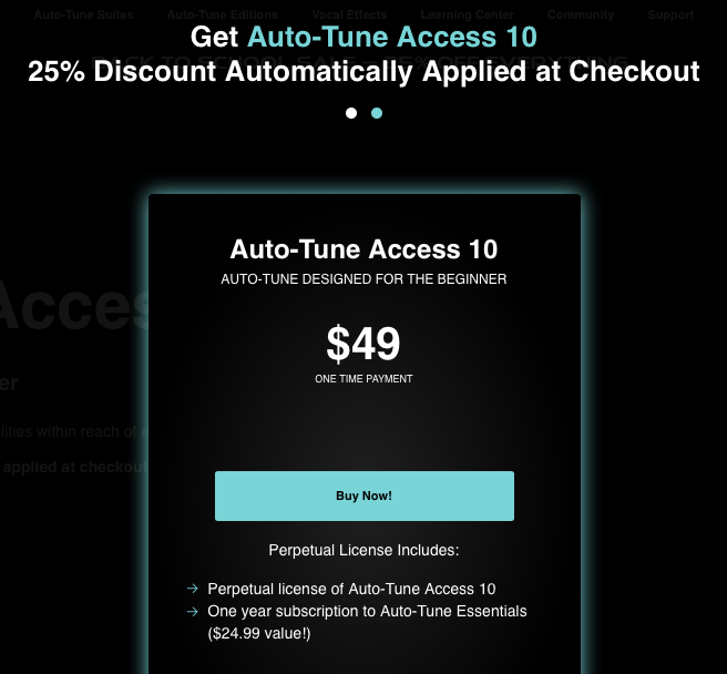 Auto-Tune Access perpetual price.png